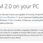 Enable TPM 2.0 on your PC