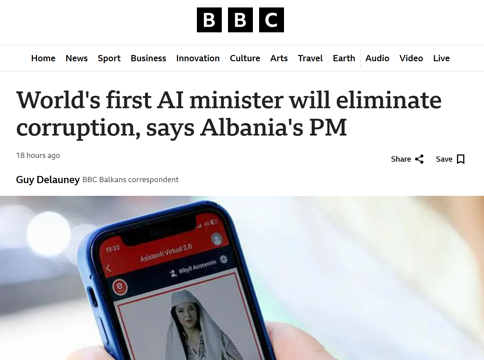 Albania;s AI minister