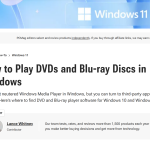 How to Play DVDs and Blu-ray Discs in Windows