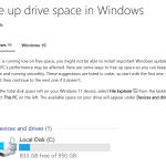 Free up drive space in Windows