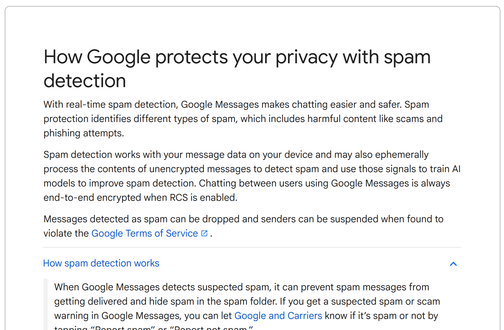 How Google protects your privacy with spam detection