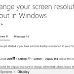 Change your screen resolution and layout in Windows