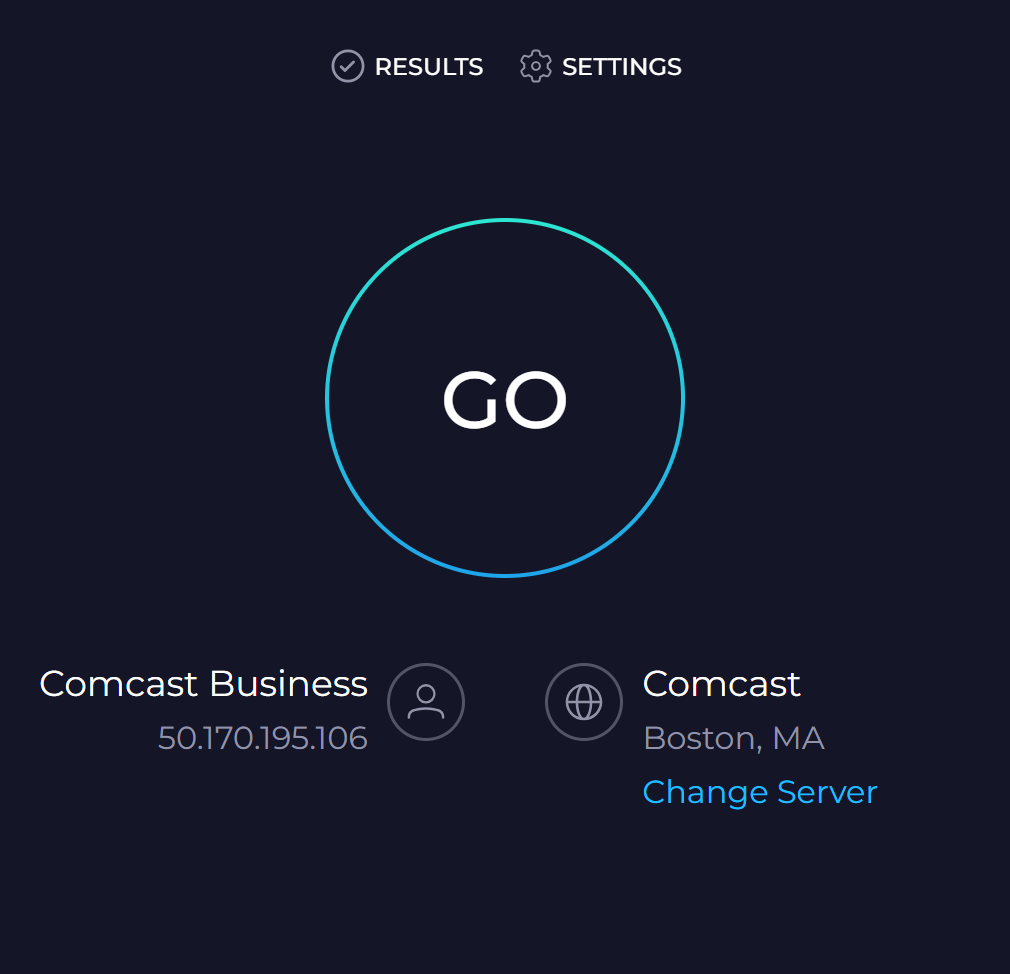Ookla broadband test (aka speedtest.net)