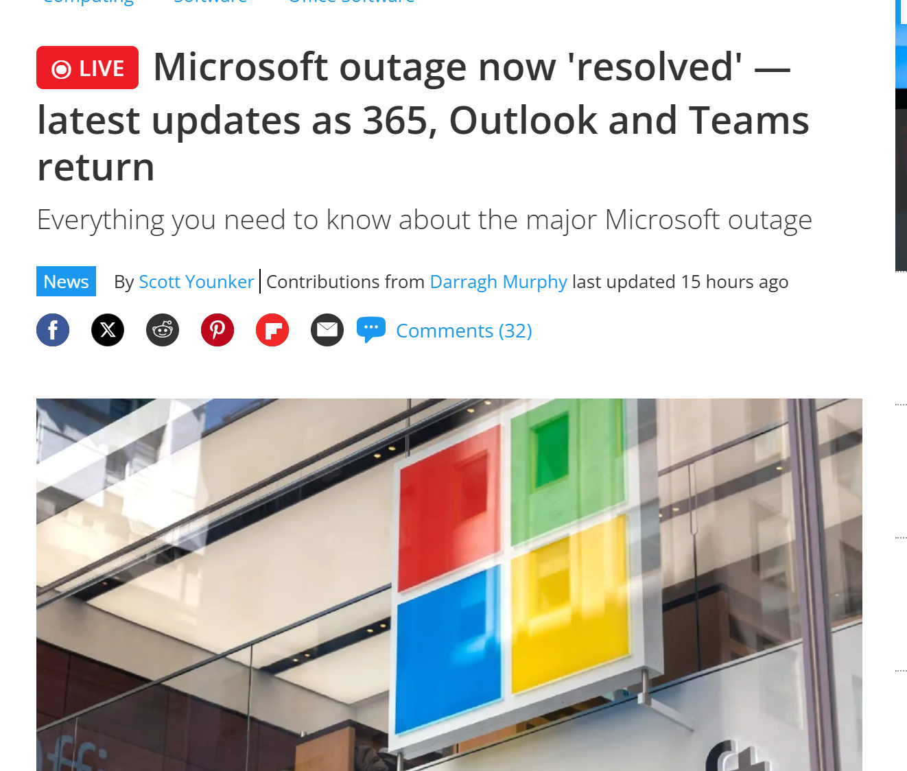 Microsoft 365 outage now 'resolved'