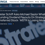 Peter Schiff Asks Michael Saylor What's Funding Dividend Payouts On Strategy's Preferred Stock: 'MSTR Is Losing Money'