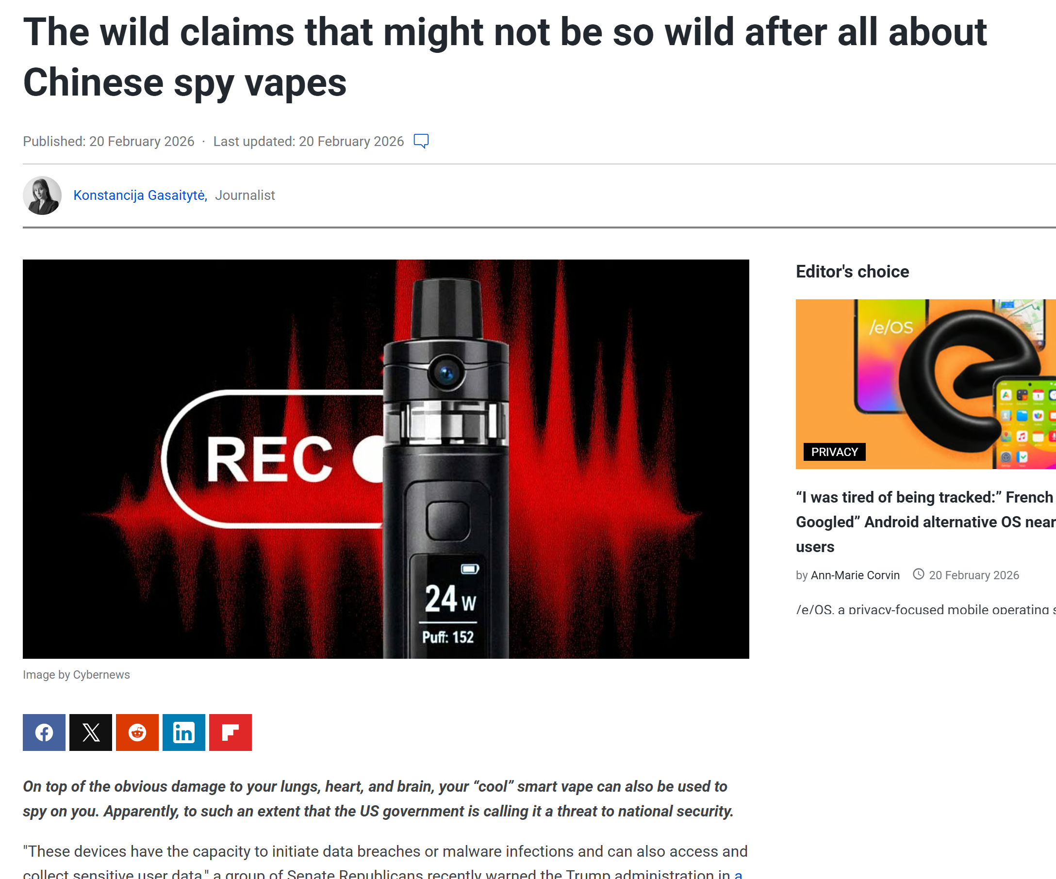 The wild claims that might not be so wild after all about Chinese spy vapes