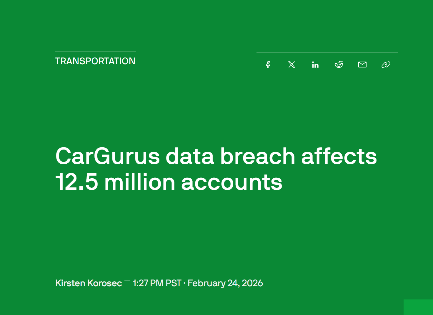 CarGurus data breach affects 12.5 million accounts