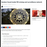 Hackers found inside FBI wiretap and surveillance network