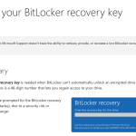 Find your BitLocker recovery key