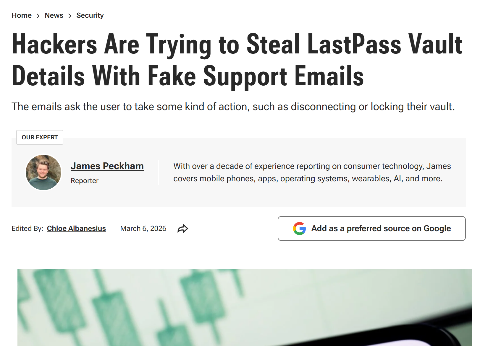 Hackers Are Trying to Steal LastPass Vault Details With Fake Support Emails