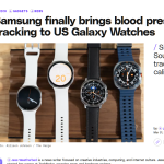 Samsung finally brings blood pressure tracking to US Galaxy Watches