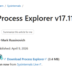 Process Explorer (part of Sysinternals hosted by Microsoft)