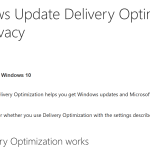Windows Update Delivery Optimization