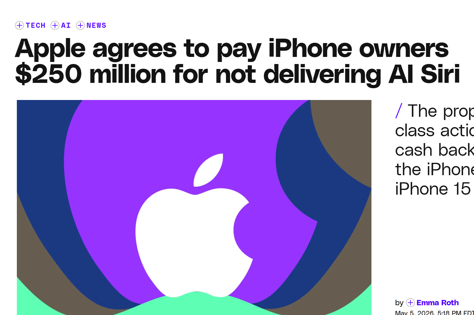 Apple class action settlement