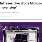 Vengeful researcher drops Microsoft zero-days for a third time: “It will never stop”
