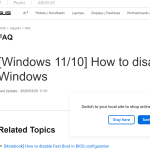Disable fast startup